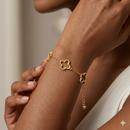 Conjunto Trevos Dourado - Banhado a Ouro 18K