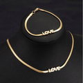 Colar e Pulseira Love Folheado a Ouro 18K ou Prata 925 Premium