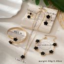 Conjunto de Colar, Anel, Brinco e Pulseira Estilo Jóia Coreano - 5 Peças de Jóias Alta Qualidade