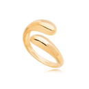 Anel Ajustável Feminino 2 Gotas Lisas Banhado a Ouro 18K - D France Semijóias
