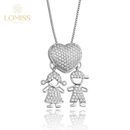 Colar Filhos Coração Cravejado - Amor no Peito | Ouro 18k ou Prata 925