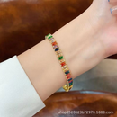 Conjunto Colar + Pulseira Baguete Zircônia - Prata 925