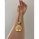 Colar Árvore da Vida Semijoia Banhada em Ouro 18K
