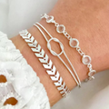 Kit 3 Pulseiras - Banhadas a Prata 925 | Oferta Especial