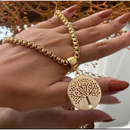 Colar Árvore da Vida Semijoia Banhada em Ouro 18K
