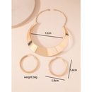 Kit Colar Choker Largo com Brincos de Argola com Garantia Feminino banhado a ouro 18k a Prata 925