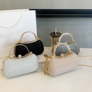 Bolsa Feminina De Banquete Clássica Com Decoração De Strass E Fecho De Mão Para Festa De Música Toranja