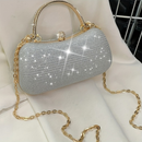 Bolsa Feminina De Banquete Clássica Com Decoração De Strass E Fecho De Mão Para Festa De Música Toranja