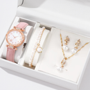 Conjunto De Relógio Feminino De Quartzo Para Presente Elegante | Vários Estilos Elegantes A Mulher Moderna